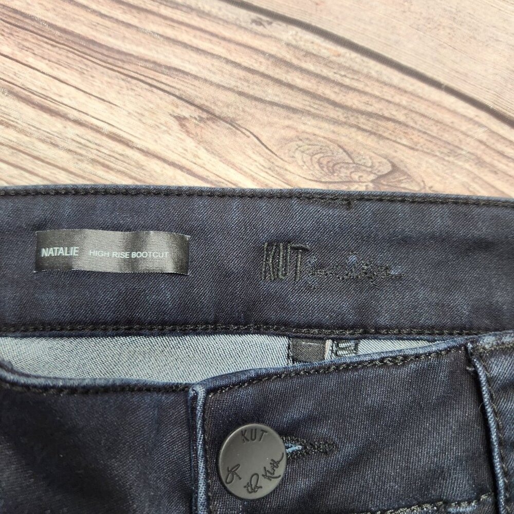 Kut From The Kloth Dark Blue Natalie High Rise Bootcut Denim Jeans - Picture 5 of 11